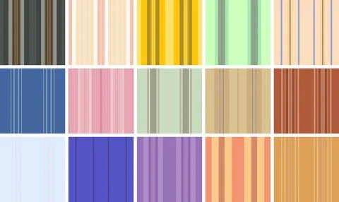 Striped bundle capturing heritage lines aesthetics. Vector patterns ideal f.. 스톡 일러스트