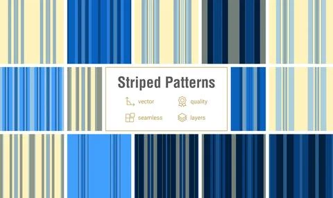 Striped bundle featuring scalable vector patterns for the fabric industry. .. Stock Illustration