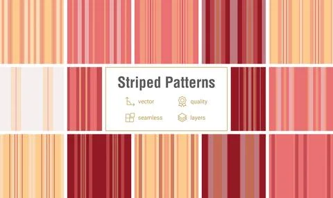 Striped bundle for holiday table runners. Seamless lines textures add warmt.. Stock Illustration