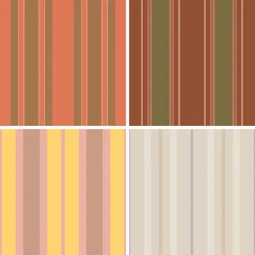 Striped bundle ideal for note cards and stationery sets. Seamless patterns .. Stock Illustration
