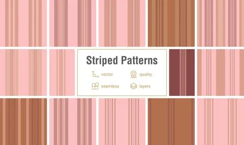 Striped bundle for versatile wardrobe essentials. Vector patterns enhance t.. Stock Illustration