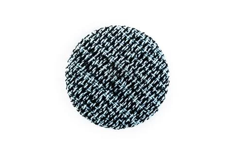 Striped button on a white background Stock Photos