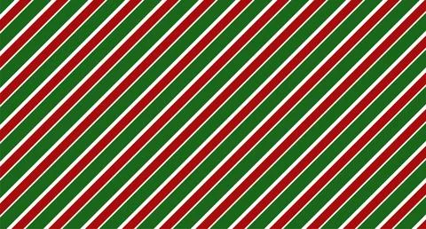 Striped candy cane Christmas or New Year decoration pattern, red green and white Stock Illustration