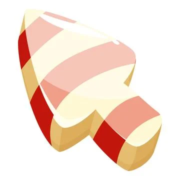 Striped candy cursor clicking on invisible web element Stock Illustration