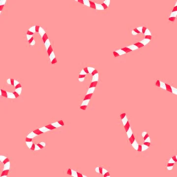 Striped Candy Stick Seamless Pattern Vector Paper Stock Illustration