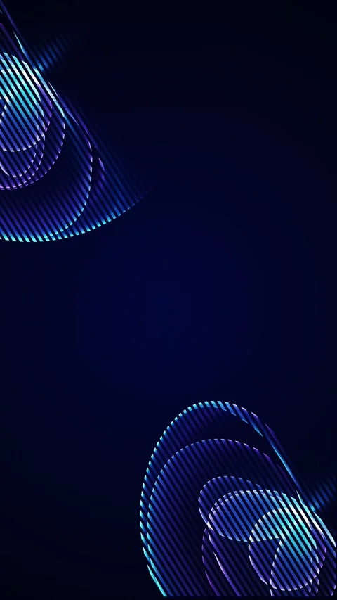Striped circle frame loop in blue tones, futuristic abstract background wit.. Stock Footage 341115754