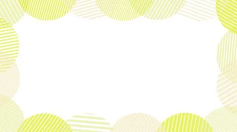 Striped circles frame background (yellow) Stock Illustration