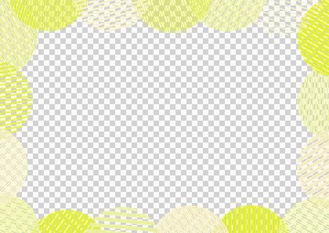 Striped circles frame background (yellow) Stock Illustration