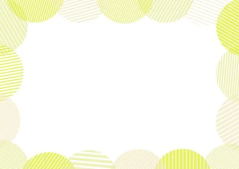Striped circles frame background (yellow) Stock Illustration