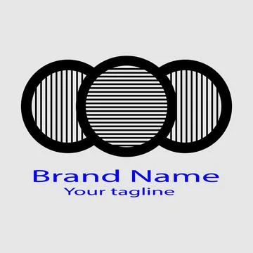 Striped Circles logo Illustrazione stock