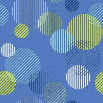 Striped circles seamless pattern Stock Illustration