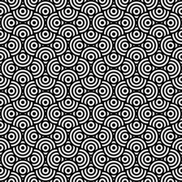 Striped Circles Seamless Pattern Stock Illustration