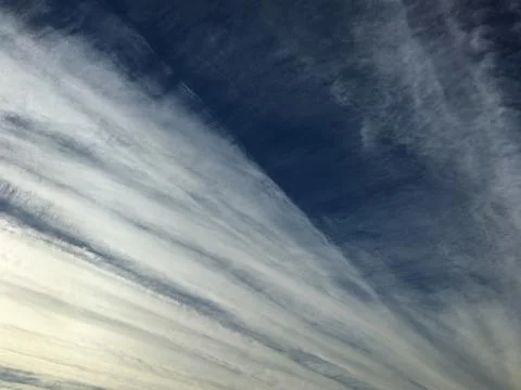 Striped cloudy sky Foto stock