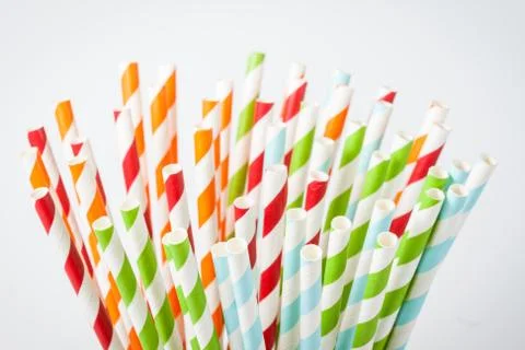 Striped cocktail stick Stock Photos