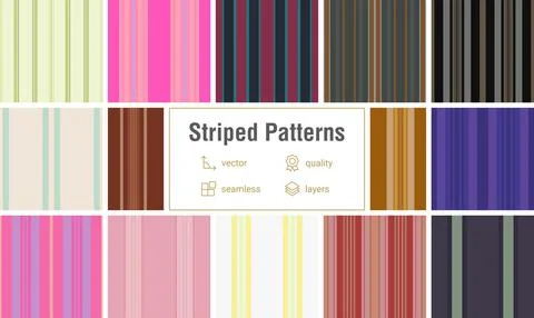 Striped collection adapted for modern interior design. Traditional lines pa.. Stock Illustration