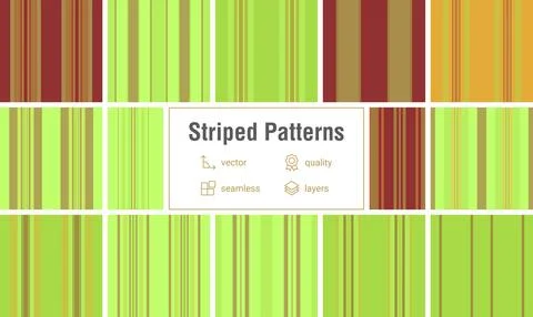 Striped collection created for desktop and mobile wallpapers. Seamless vect.. Stock Illustration