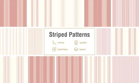 Striped collection created for timeless interior accents. Vintage-inspired .. Stock-Illustration