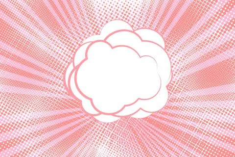 Striped colorful rays background and speech bubbles. Pop art creative concept Stock Illustration