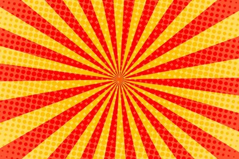 Striped colorful rays background. Pop art creative concept colorful comics book Stock Illustration