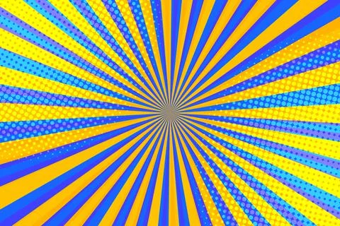 Striped colorful rays background. Pop art creative concept colorful comics book 스톡 일러스트