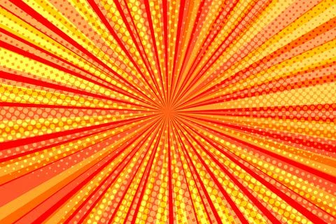 Striped colorful rays background. Pop art creative concept colorful comics book Stock Illustration
