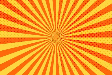 Striped colorful rays background. Pop art creative concept colorful comics book Stock Illustration