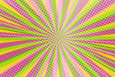 Striped colorful rays background. Pop art creative concept colorful comics book Stock Illustration