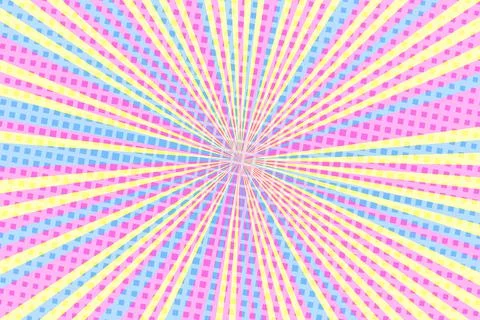 Striped colorful rays background. Pop art creative concept colorful comics book Stock Illustration