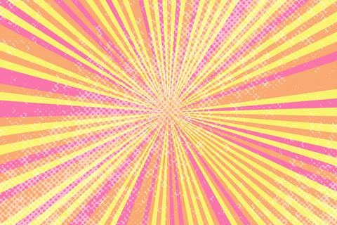 Striped colorful rays background. Pop art creative concept colorful comics book Stock Illustration