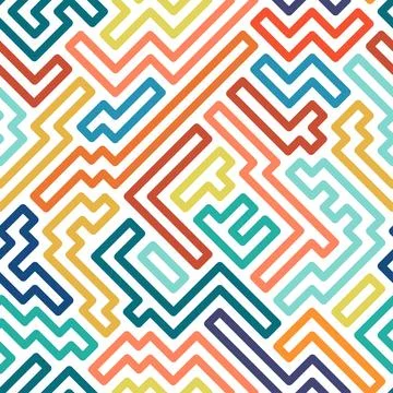 Striped colorful seamless geometric pattern. 스톡 일러스트