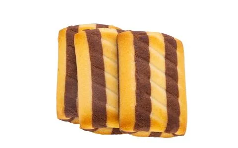 Striped cookies isolated 스톡 사진