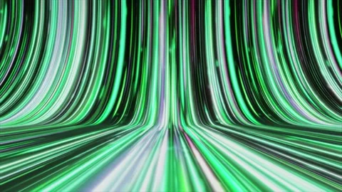 Striped creative curved texture of a cyber space. Animation. Technology pattern Stock Footage 157607023