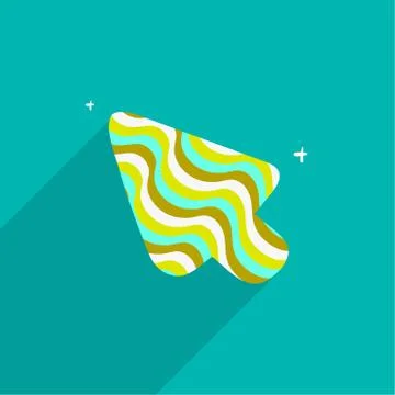 Striped cursor Stock Illustration