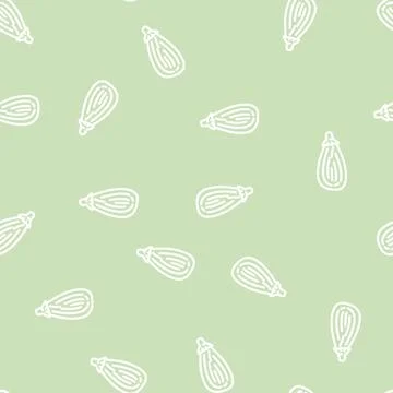 Striped eggplant line vector seamless pattern Stockillustratie