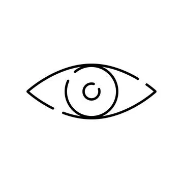 Striped eye icon vector Stock Illustration