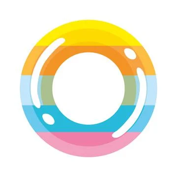 Striped float ring Stock Illustration