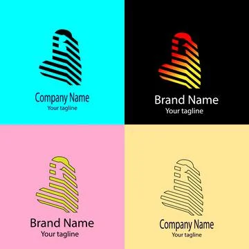 Striped Form logo Stock Illustration
