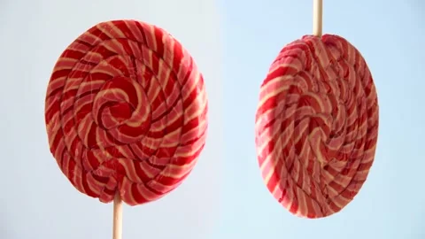 Striped fruit lollipops Stock Footage 199836731