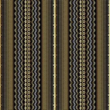 Striped geometric abstract seamless border pattern. Vector background. Ornate Stock Illustration