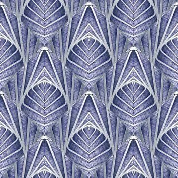 Striped geometric embroidered seamless pattern. Illustrazione stock