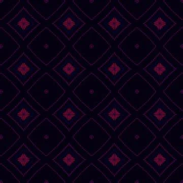 Striped geometric ethnic seamless pattern Stock Illustration