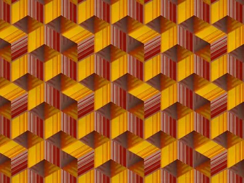 Striped geometric pattern with a depth of field. 3d render digital illustration イラスト素材