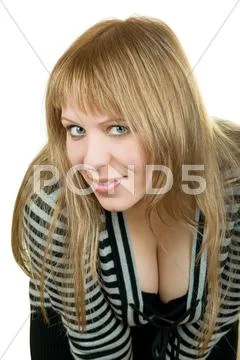 Striped girl Stock Photos