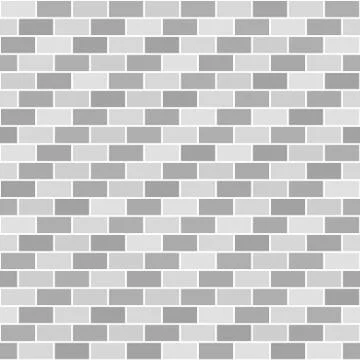 Striped gray brick wall pattern. Seamless vector brick backgroun Stockillustratie