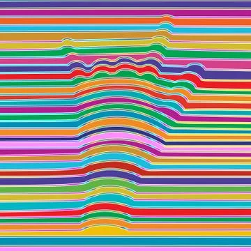 Striped hand 01 Stock Illustration