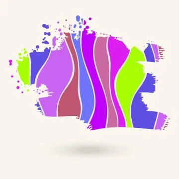 Striped hand drawn background. Stock Illustration