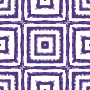 Striped hand drawn pattern. Purple symmetrical Stock Illustration