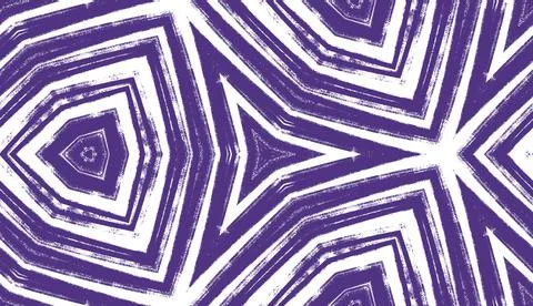 Striped hand drawn pattern. Purple symmetrical Stock Illustration