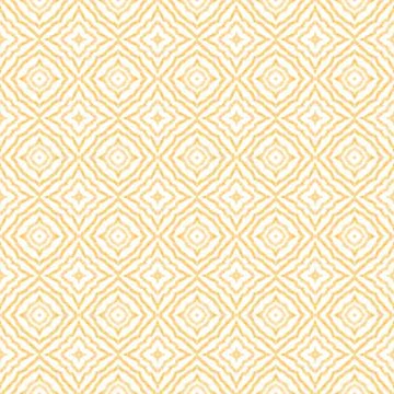 Striped hand drawn pattern. Yellow symmetrical Stock Illustration