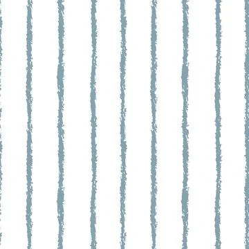 Striped hand drawn seamless pattern delicate denim blue color Stock Illustration